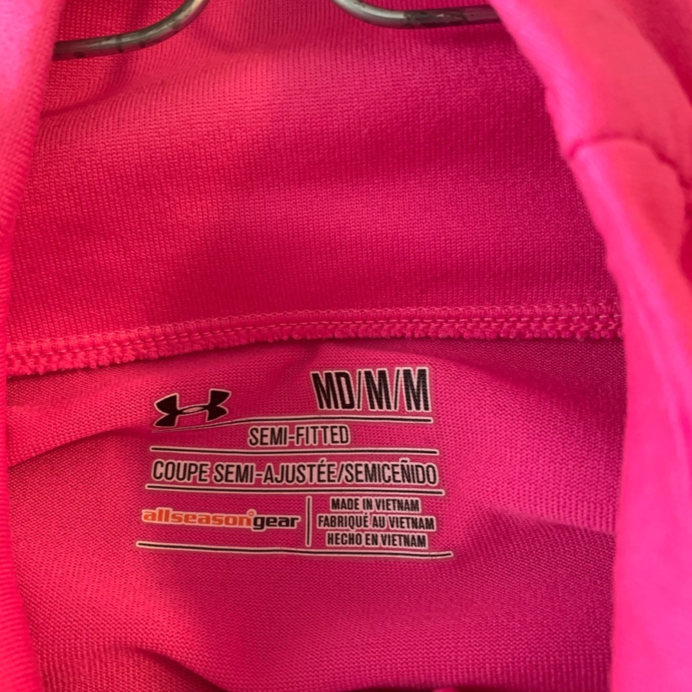 Pink under armor pull over